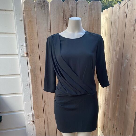 IRO Dark gray Draped Pleated Open Back Mini dress size 0 - Picture 1 of 13